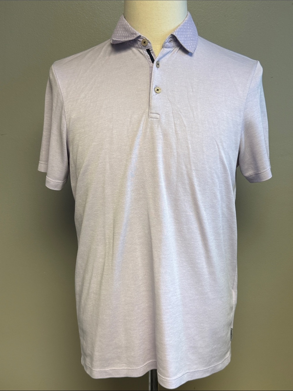 Ted Baker London Men's Lavender Modal Blend Polo Shirt Size 3 Slim Casual